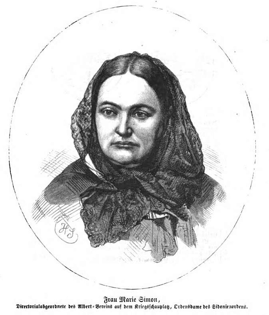 Hermann Scherenberg: Porträt von Marie Simon, Radierung, 1871