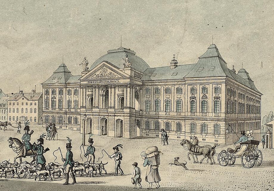 Scan des Gemäldes "Japanisches Palais" von Johann Carl August Richter
